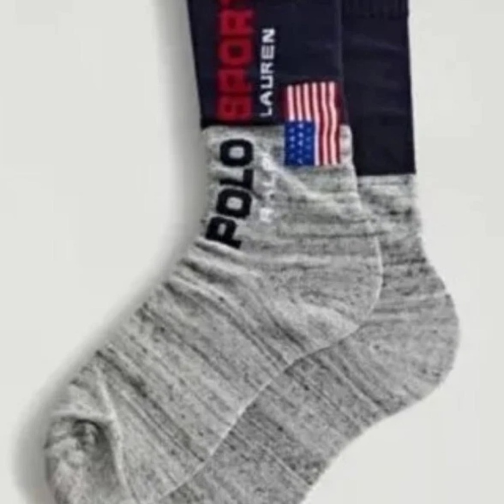 Ralph Lauren Men's Athletic Socks in Gray and Navy - Picture 3 of 6